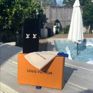 Louis Vuitton Authentic Gold Stud Earrings